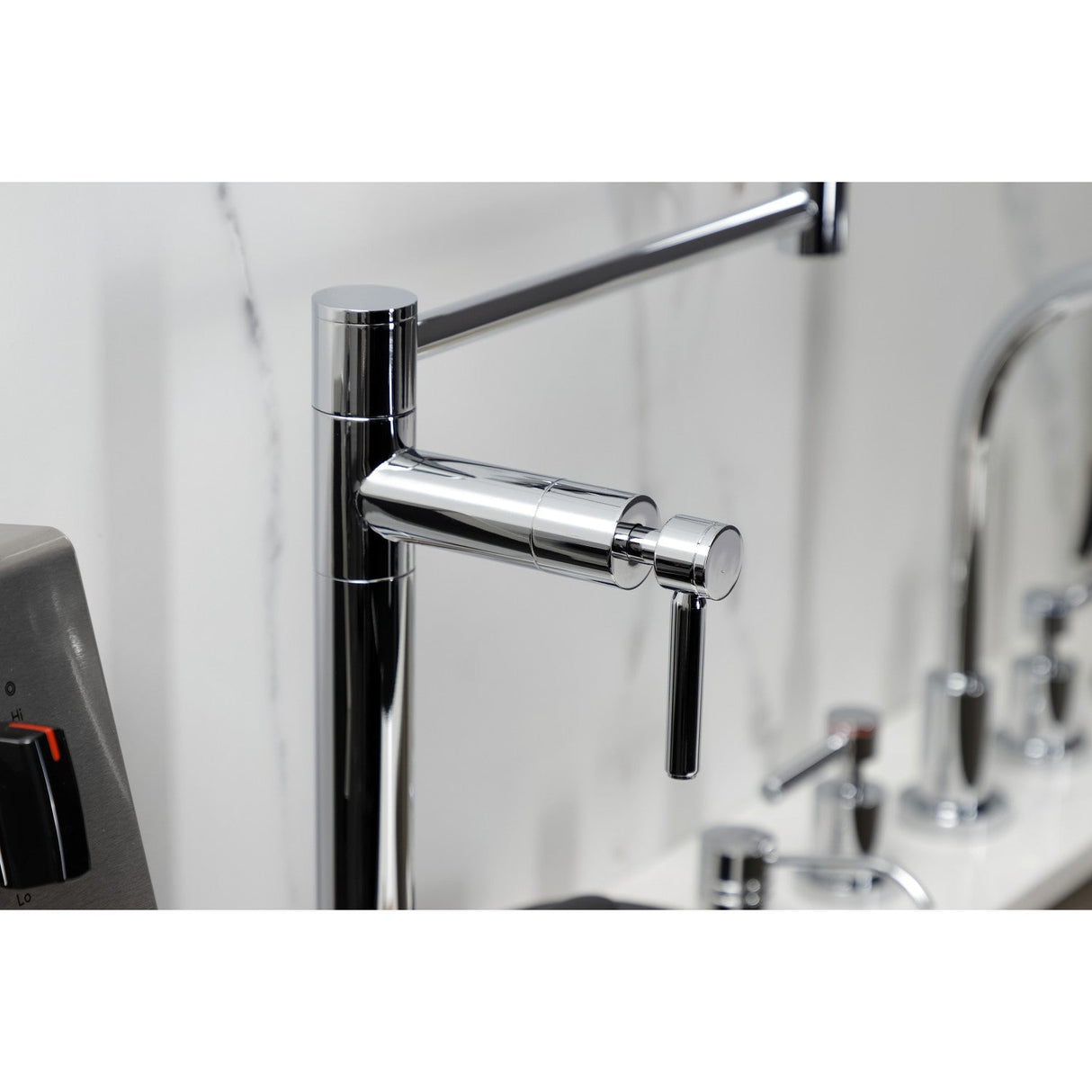 Concord KS4701DL Single-Hole Deck Mount Pot Filler, Polished Chrome