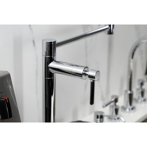 Concord KS4701DL Single-Hole Deck Mount Pot Filler, Polished Chrome