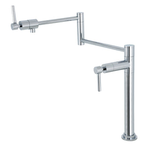Concord KS4701DL Single-Hole Deck Mount Pot Filler, Polished Chrome