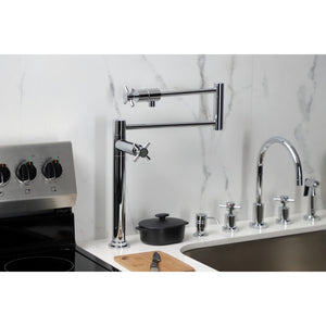Concord KS4701DX Single-Hole Deck Mount Pot Filler, Polished Chrome