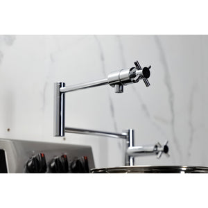 Concord KS4701DX Single-Hole Deck Mount Pot Filler, Polished Chrome