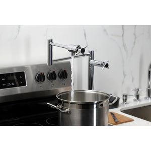 Concord KS4701DX Single-Hole Deck Mount Pot Filler, Polished Chrome