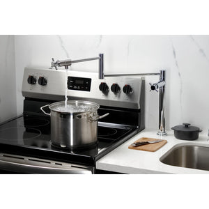 Concord KS4701DX Single-Hole Deck Mount Pot Filler, Polished Chrome