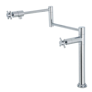 Concord KS4701DX Single-Hole Deck Mount Pot Filler, Polished Chrome