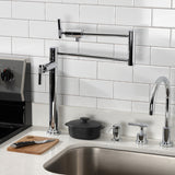 Milano KS4701ML Single-Hole Deck Mount Pot Filler, Polished Chrome