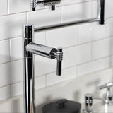 Milano KS4701ML Single-Hole Deck Mount Pot Filler, Polished Chrome