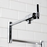 Milano KS4701ML Single-Hole Deck Mount Pot Filler, Polished Chrome
