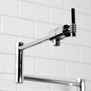 Milano KS4701ML Single-Hole Deck Mount Pot Filler, Polished Chrome
