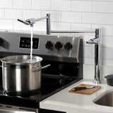 Milano KS4701ML Single-Hole Deck Mount Pot Filler, Polished Chrome
