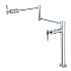 Milano KS4701ML Single-Hole Deck Mount Pot Filler, Polished Chrome