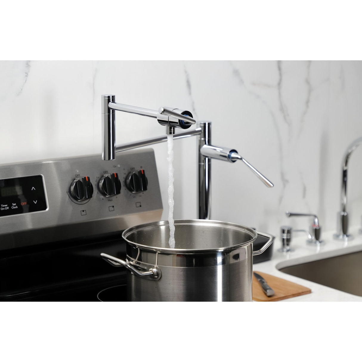 Silver Sage KS4701ZL Single-Hole Deck Mount Pot Filler, Polished Chrome