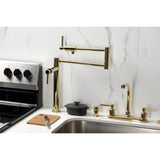 Concord KS4702DL Single-Hole Deck Mount Pot Filler, Polished Brass