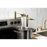 Concord KS4702DL Single-Hole Deck Mount Pot Filler, Polished Brass