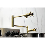 Concord KS4702DX Single-Hole Deck Mount Pot Filler, Polished Brass