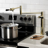 Duchess KS4702PKL Single-Hole Deck Mount Pot Filler, Polished Brass