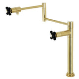 Duchess KS4702PKX Single-Hole Deck Mount Pot Filler, Polished Brass