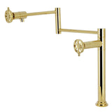 Belknap KS4702RX Two-Handle Deck Mount Pot Filler, Polished Brass