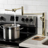 Silver Sage KS4702ZL Single-Hole Deck Mount Pot Filler, Polished Brass