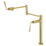 Silver Sage KS4702ZL Single-Hole Deck Mount Pot Filler, Polished Brass