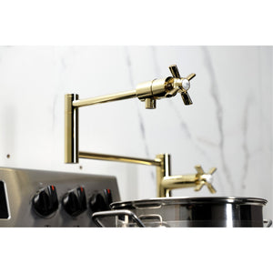 Millennium KS4702ZX Single-Hole Deck Mount Pot Filler, Polished Brass