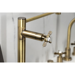 Essex KS4703BEX Single-Hole Deck Mount Pot Filler, Antique Brass
