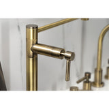 Concord KS4703DL Single-Hole Deck Mount Pot Filler, Antique Brass