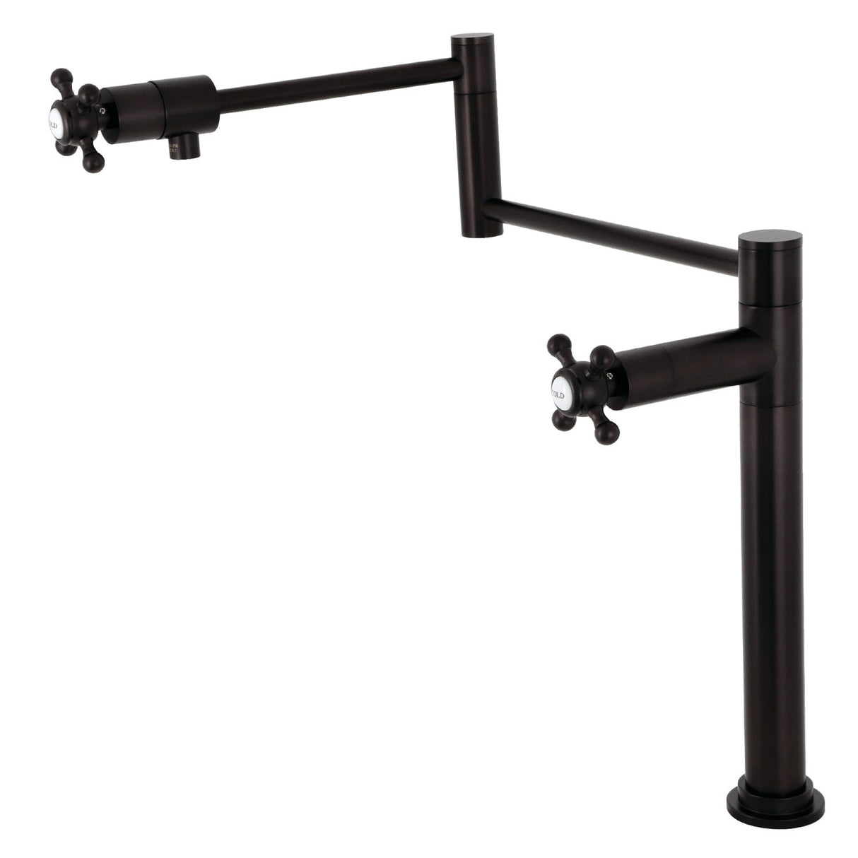 Metropolitan KS4705BX Single-Hole Deck Mount Pot Filler, Oil Rubbed Bronze