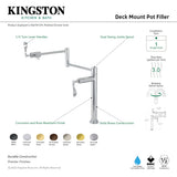Century KS4705CFL Single-Hole Deck Mount Pot Filler, Oil Rubbed Bronze
