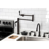 Century KS4705CFL Single-Hole Deck Mount Pot Filler, Oil Rubbed Bronze