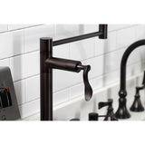 Century KS4705CFL Single-Hole Deck Mount Pot Filler, Oil Rubbed Bronze