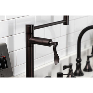 Century KS4705CFL Single-Hole Deck Mount Pot Filler, Oil Rubbed Bronze