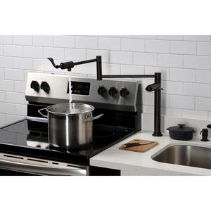 Century KS4705CFL Single-Hole Deck Mount Pot Filler, Oil Rubbed Bronze