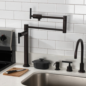 Kaiser KS4705CKL Single-Hole Deck Mount Pot Filler, Oil Rubbed Bronze