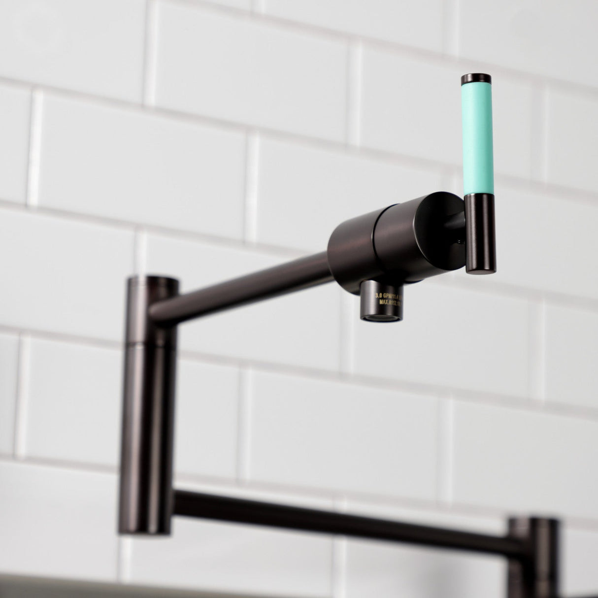 Kaiser KS4705CKL Single-Hole Deck Mount Pot Filler, Oil Rubbed Bronze