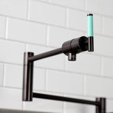 Kaiser KS4705CKL Single-Hole Deck Mount Pot Filler, Oil Rubbed Bronze