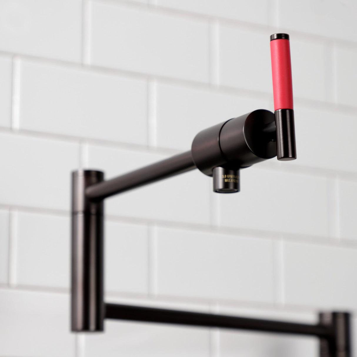 Kaiser KS4705CKL Single-Hole Deck Mount Pot Filler, Oil Rubbed Bronze