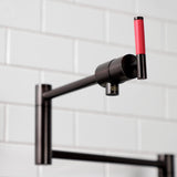 Kaiser KS4705CKL Single-Hole Deck Mount Pot Filler, Oil Rubbed Bronze
