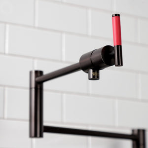 Kaiser KS4705CKL Single-Hole Deck Mount Pot Filler, Oil Rubbed Bronze