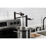 NuWave KS4705DFL Single-Hole Deck Mount Pot Filler, Oil Rubbed Bronze