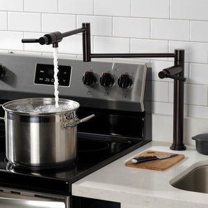 Kaiser KS4705DKL Single-Hole Deck Mount Pot Filler, Oil Rubbed Bronze