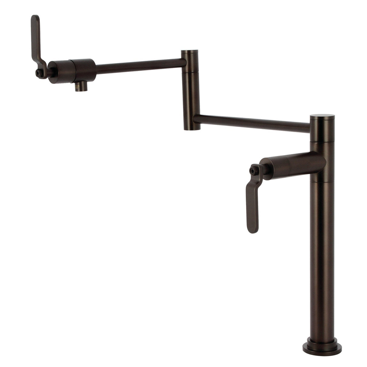 Whitaker KS4705KL Two-Handle Deck Mount Pot Filler, Oil Rubbed Bronze