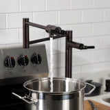 Milano KS4705ML Single-Hole Deck Mount Pot Filler, Oil Rubbed Bronze