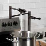 Duchess KS4705PKL Single-Hole Deck Mount Pot Filler, Oil Rubbed Bronze