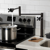 Duchess KS4705PKX Single-Hole Deck Mount Pot Filler, Oil Rubbed Bronze
