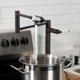 Metropolitan KS4705PL Single-Hole Deck Mount Pot Filler, Oil Rubbed Bronze