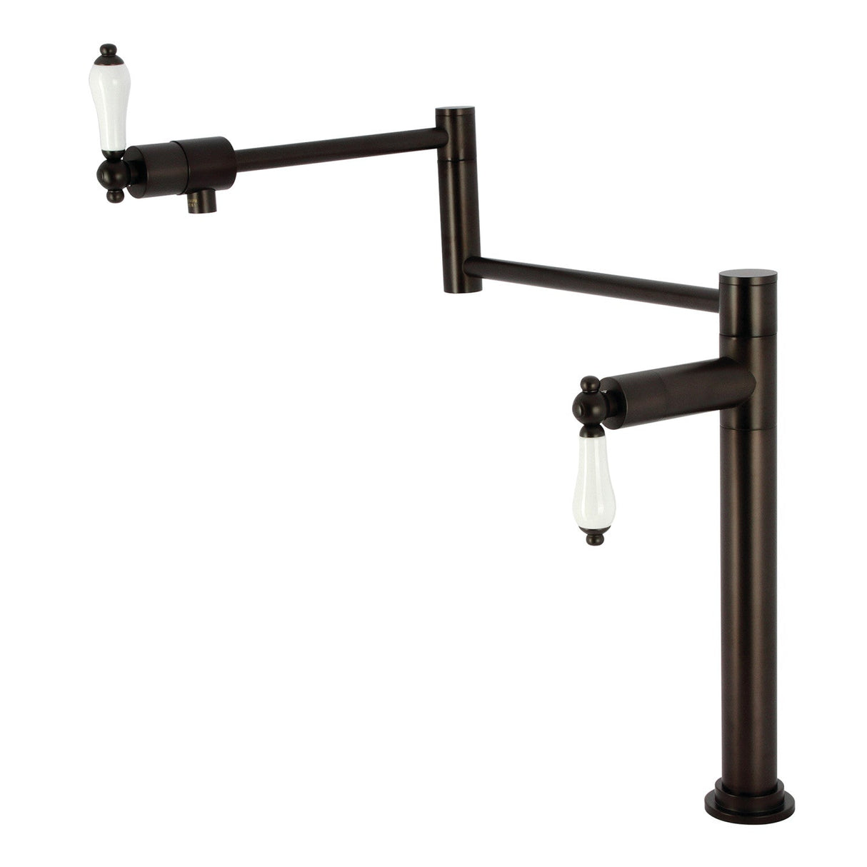 Metropolitan KS4705PL Single-Hole Deck Mount Pot Filler, Oil Rubbed Bronze