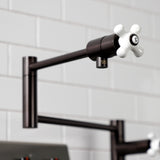 Metropolitan KS4705PX Single-Hole Deck Mount Pot Filler, Oil Rubbed Bronze