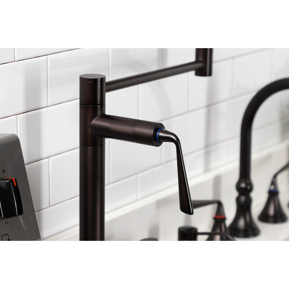 Silver Sage KS4705ZL Single-Hole Deck Mount Pot Filler, Oil Rubbed Bronze