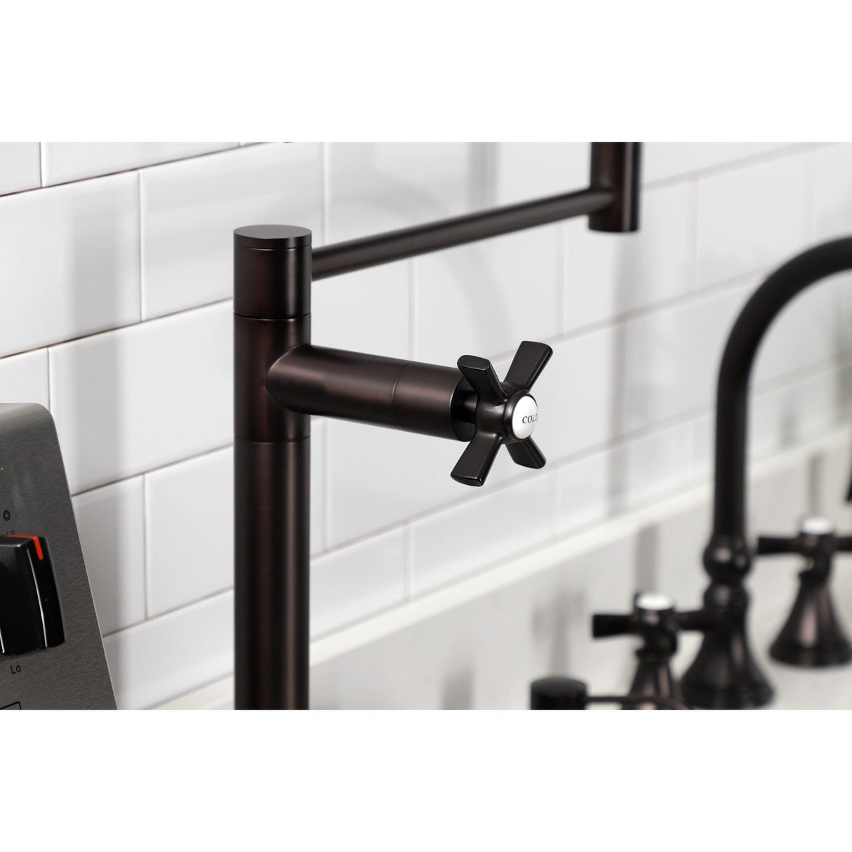 Millennium KS4705ZX Single-Hole Deck Mount Pot Filler, Oil Rubbed Bronze