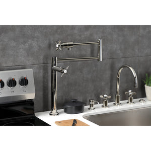 Essex KS4706BEX Single-Hole Deck Mount Pot Filler, Polished Nickel